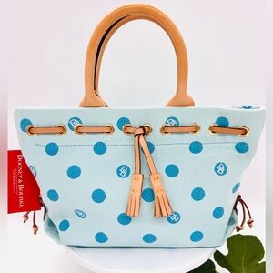 Dooney & Bourke Vintage Blue Polka Dot Satchel Bag NWT